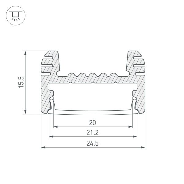Оборудование Arlight 018816 Профиль ARH-WIDE-H16-2000 ANOD (Arlight, Алюминий) по выгодной цене. Купить в Москве со скидкой.