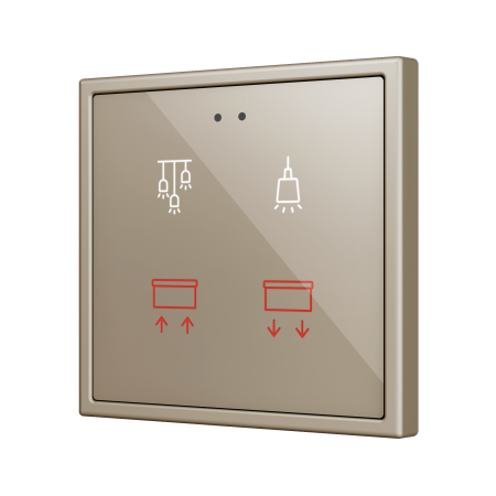 Zennio ZVIFR70X4 Выключатель сенсорный KNX Flat RGB 70 X4, 4 кнопки, 70x70, кастомизируемый