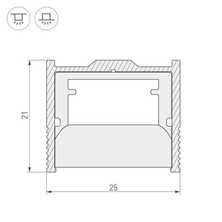 Оборудование Arlight 023291 Профиль-держатель WPH-FLOOR22-2000 ANOD (Arlight, Металл) по выгодной цене. Купить в Москве со скидкой.