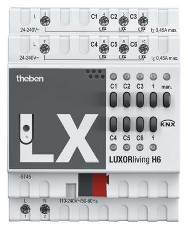 Theben 4800440 6-канальный актуатор отопления LUXORliving H6