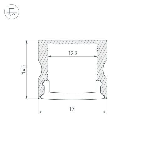Оборудование Arlight 036331 Профиль ARH-LINE-2315-2000 ANOD (Arlight, Алюминий) по выгодной цене. Купить в Москве со скидкой.