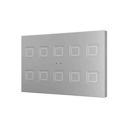 Zennio ZVITRXL10S Tecla RGB XL 10. PC-ABS Емкостная кнопка, 10 кнопок