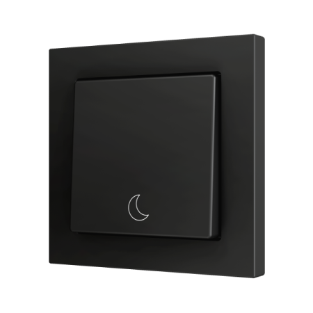 Zennio ZS551PB1AC ZS55, Простая мягкая кнопка для 1 бинарного входа 55x55 мм – Антрацит, На заказ