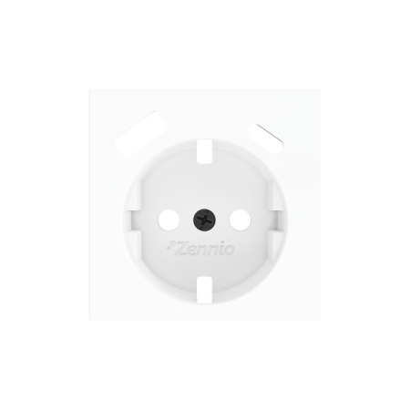 Zennio ZS55CSC2USMW ZS55, Крышка для розетки Schuko с разъемами USB C и A 55x55 мм, Матовый белый