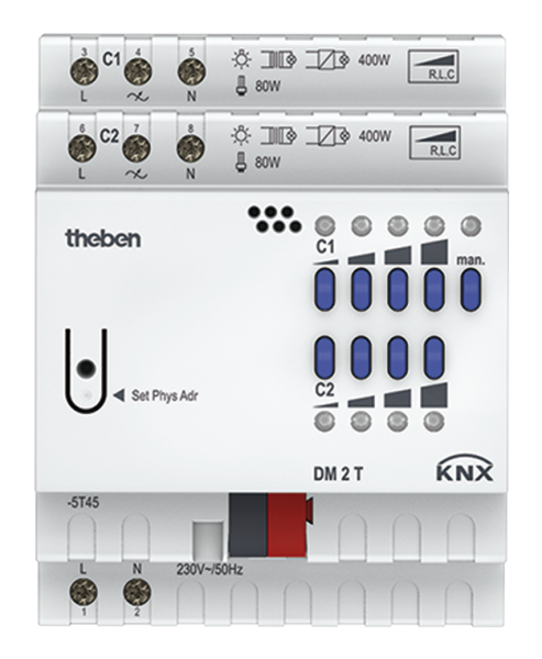 Оборудование Theben 4940270 2-х канальный универсальный светорегулятор FIX1 DM 2 T KNX по выгодной цене. Купить в Москве со скидкой.