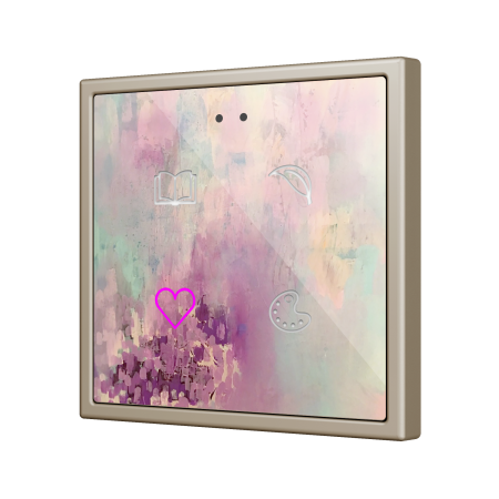 Zennio ZVIFR70X4C360 Выключатель сенсорный KNX Flat RGB 70 X4, 4 кнопки, 70x70, полностью кастомизируемый (360°)