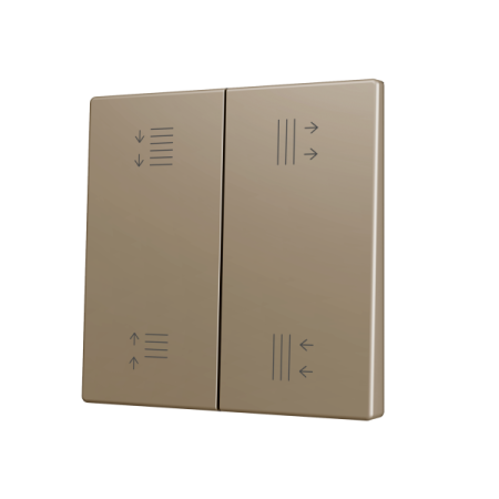 Zennio ZS70CSOFT24CC ZS70, Накладка для кнопки Double KNX Soft 70x70 мм, Наклон вверх и вниз, Шампанское, На заказ