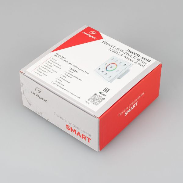 Оборудование Arlight 028321 Панель Sens SMART-P67-MULTI White (230V, 4 зоны, 2.4G) (Arlight, IP20 Пластик, 5 лет) по выгодной цене. Купить в Москве со скидкой.