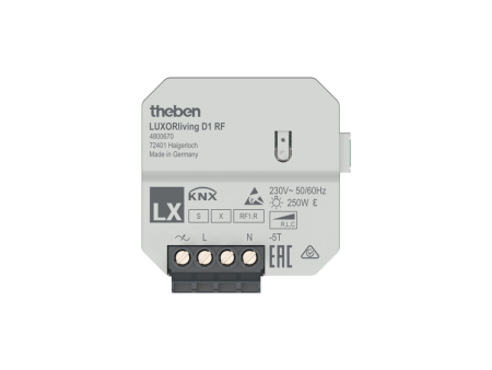 Theben 4800670 Беспроводной диммер, 1 канал, для системы LUXORliving LUXORliving D1 RF