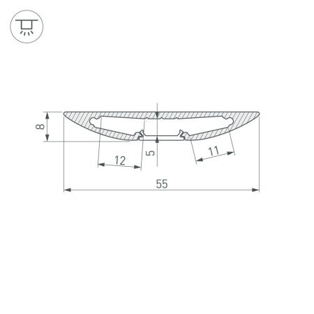 Оборудование Arlight 026712 Профиль ALM-FLAT-R-2000 ANOD (Arlight, Алюминий) по выгодной цене. Купить в Москве со скидкой.