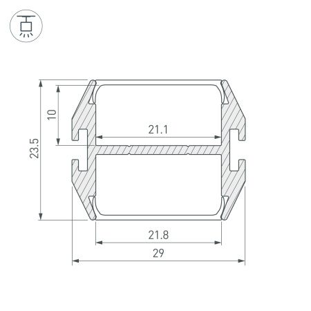 Оборудование Arlight 032864 Профиль PLS-LOCK-DUAL-2000 ANOD (Arlight, Алюминий) по выгодной цене. Купить в Москве со скидкой.