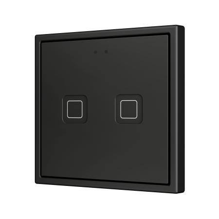 Zennio ZVITR70X2A Tecla RGB 70 X2. PC-ABS Емкостная кнопка с RGB-подсветкой, 70 x 70 пикселей, 2 кнопки