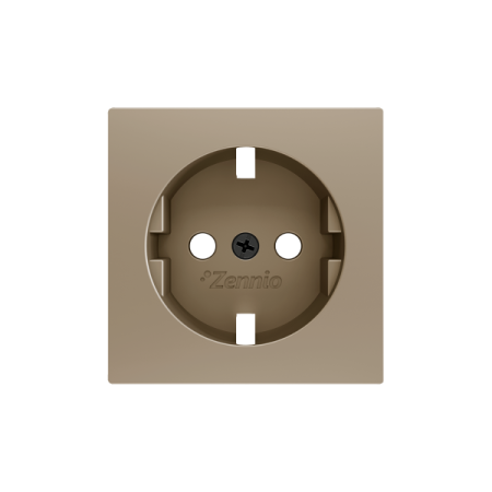 Zennio 830000404 ZS55, Крышка для розетки Schuko с винтами 55x55 мм, Шампанское
