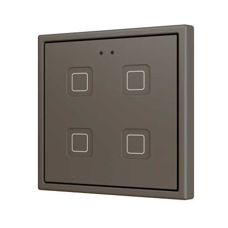 Zennio ZVITR70X4M Tecla RGB 70 X4. PC-ABS Емкостная кнопка с RGB-подсветкой, 70 x 70 пикселей, 4 кнопки