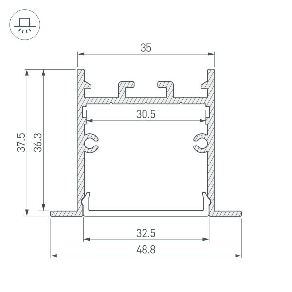 Оборудование Arlight 030507 Профиль SL-LINIA49-F-2000 ANOD BLACK (Arlight, Алюминий) по выгодной цене. Купить в Москве со скидкой.