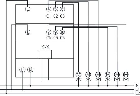 Оборудование Theben 4940240 6-ти канальный актуатор отопления FIX1 HM 6 T KNX по выгодной цене. Купить в Москве со скидкой.