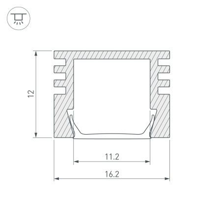 Оборудование Arlight 012095 Профиль PDS-S-2000 ANOD (Arlight, Алюминий) по выгодной цене. Купить в Москве со скидкой.