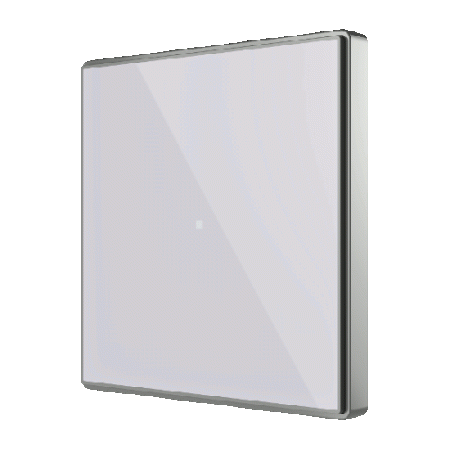 Zennio Square TMD/Выключатель сенсорный KNX, 1/2/4/6 кнопок, термодатчик, термостат, цвет: Серебряный ZVI-SQTMD1-S