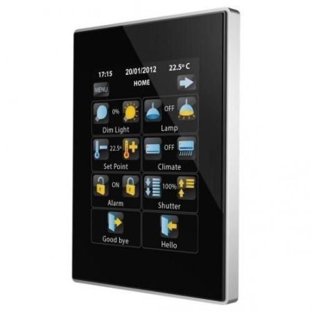 Zennio Z41 LITE/Панель KNX, ёмкостной сенсорный TFT экран 4.1 дюймов, цвет: Чёрный ZVI-Z41LIT-A