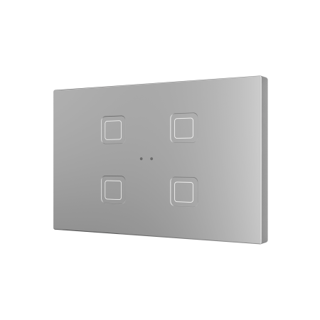 Zennio ZVITRXL4S Tecla RGB XL 4. PC-ABS Емкостная кнопка, 4 кнопки