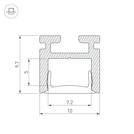 Оборудование Arlight 029089 Профиль PIK-1010-2000 ANOD (Arlight, Алюминий) по выгодной цене. Купить в Москве со скидкой.