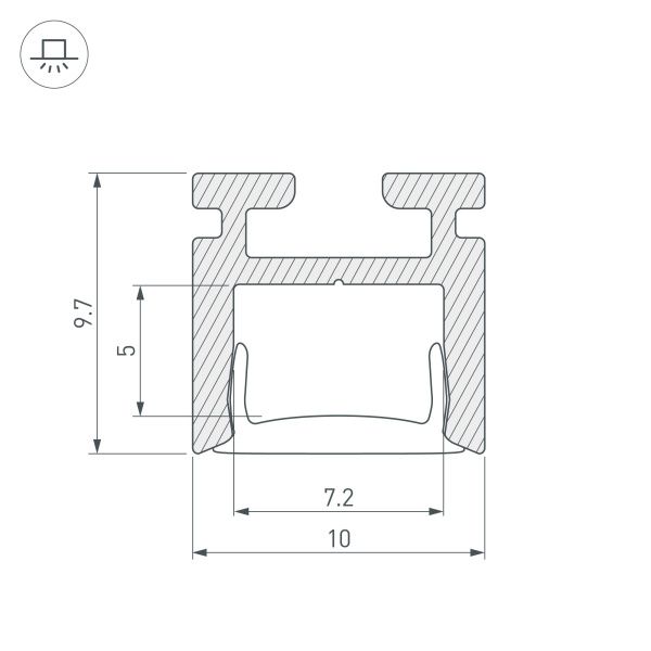 Оборудование Arlight 029089 Профиль PIK-1010-2000 ANOD (Arlight, Алюминий) по выгодной цене. Купить в Москве со скидкой.