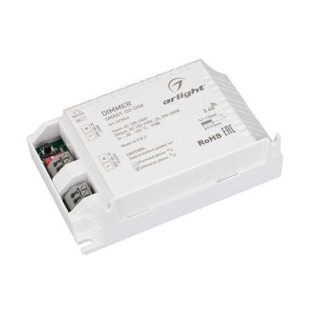 Arlight 023066 Диммер SMART-D2-DIM-SUF (230V, 2A, TRIAC, 2.4G) (Arlight, IP20 Пластик, 5 лет)