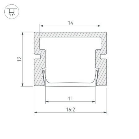 Оборудование Arlight 028363 Профиль PDS-SM-2000 ANOD (Arlight, Алюминий) по выгодной цене. Купить в Москве со скидкой.