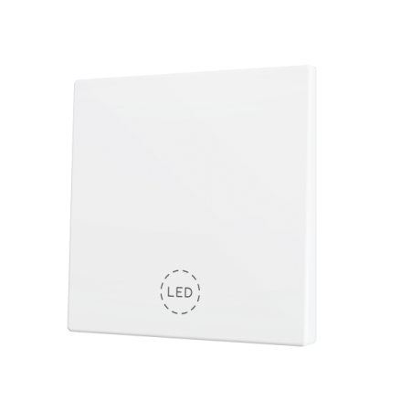 Zennio ZS70CSOFT11MWC ZS70, Накладка для кнопки Simple KNX Soft 70x70 мм, Наклон вниз, Матовый белый, На заказ