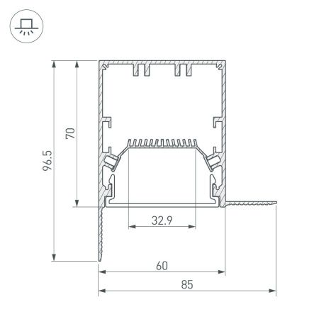 Оборудование Arlight 027162 Профиль SL-LINIA55-FANTOM-EDGE-2000 ANOD (Arlight, Алюминий) по выгодной цене. Купить в Москве со скидкой.