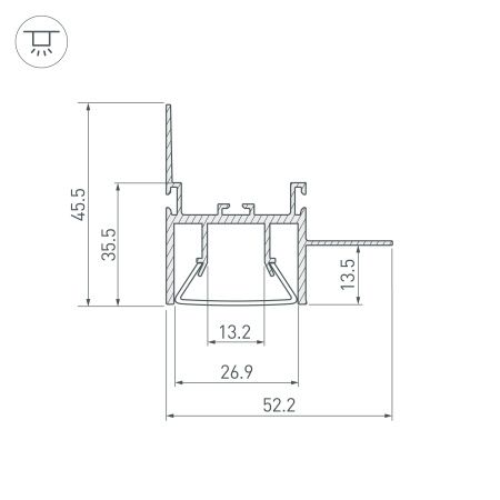 Оборудование Arlight 023865 Профиль FOLED-WALL-2000 (Arlight, Алюминий) по выгодной цене. Купить в Москве со скидкой.
