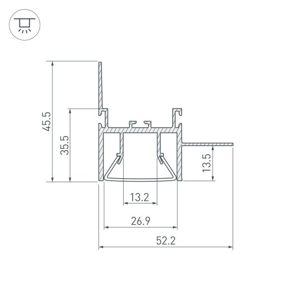 Оборудование Arlight 023865 Профиль FOLED-WALL-2000 (Arlight, Алюминий) по выгодной цене. Купить в Москве со скидкой.