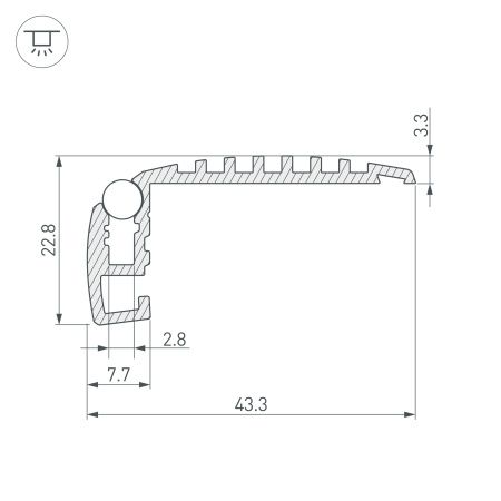 Оборудование Arlight 019195 Профиль STEP-MINI-2000 ANOD (Arlight, Алюминий) по выгодной цене. Купить в Москве со скидкой.