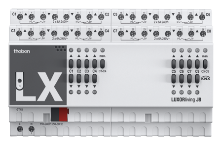 Theben 4800455 8-канальный актуатор приводов LUXORliving J8