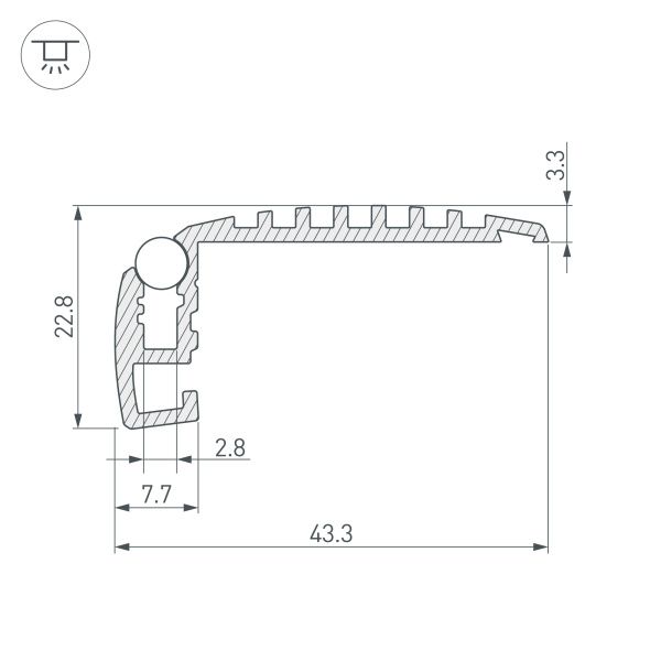 Оборудование Arlight 019195 Профиль STEP-MINI-2000 ANOD (Arlight, Алюминий) по выгодной цене. Купить в Москве со скидкой.