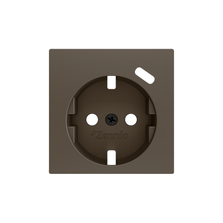 Zennio ZS55CSC1USM ZS55, Защитная накладка на розетку Schuko с разъемом USB C 55x55 мм, Мокко