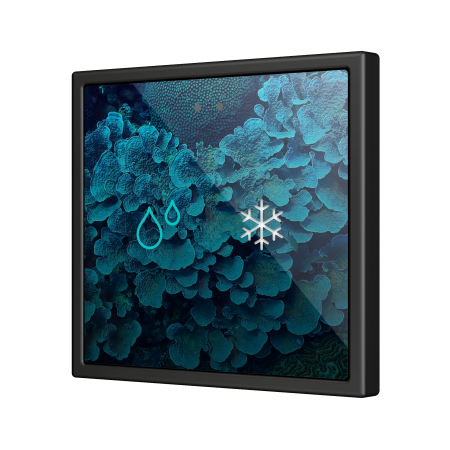 Zennio ZVIFR70X2C360 Выключатель сенсорный KNX Flat RGB 70 X2, 2 кнопки, 70x70, полностью кастомизируемый (360°)