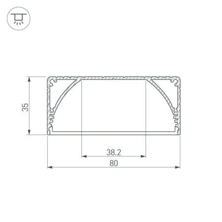Оборудование Arlight 019097 Профиль с экраном ALU-POWER-W80N-2000 ANOD+FROST (Arlight, Алюминий) по выгодной цене. Купить в Москве со скидкой.