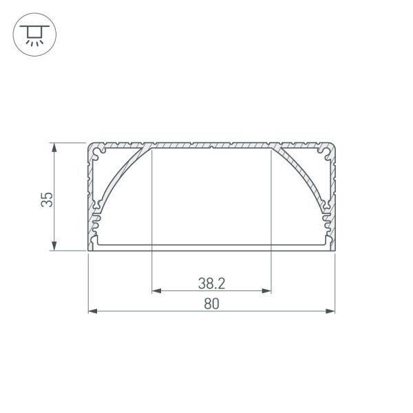 Оборудование Arlight 019097 Профиль с экраном ALU-POWER-W80N-2000 ANOD+FROST (Arlight, Алюминий) по выгодной цене. Купить в Москве со скидкой.