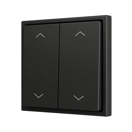 Zennio ZS702PB4SHA ZS70, Двойная мягкая кнопка для 4 бинарных входов 70x70 мм – Значок затвора, Антрацит