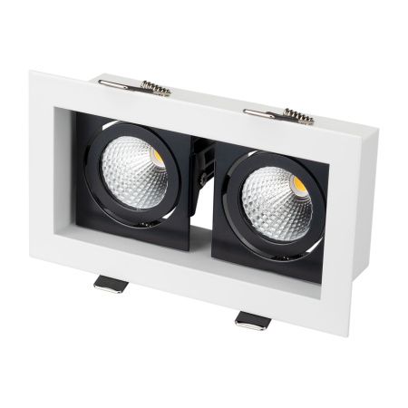Arlight 024129 Светильник CL-KARDAN-S180x102-2x9W Day (WH-BK, 38 deg) (Arlight, IP20 Металл, 3 года)