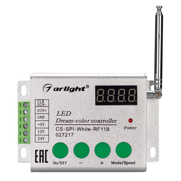 Оборудование Arlight 027217 Контроллер CS-SPI-White-RF11B (5-24V, ПДУ 11кн) (Arlight, IP20 Металл, 1 год) по выгодной цене. Купить в Москве со скидкой.