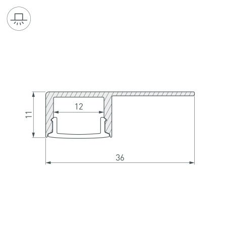 Оборудование Arlight 023894 Профиль ARH-DECORE-S12-LINE-EDGE-2000 ANOD (Arlight, Алюминий) по выгодной цене. Купить в Москве со скидкой.