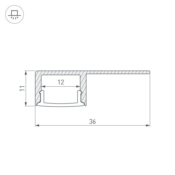 Оборудование Arlight 023894 Профиль ARH-DECORE-S12-LINE-EDGE-2000 ANOD (Arlight, Алюминий) по выгодной цене. Купить в Москве со скидкой.