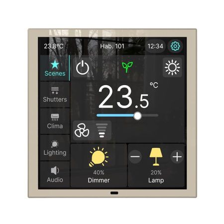 Zennio ZVICX40C Сенсорная панель CX40, шампань