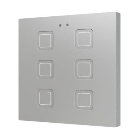 Zennio ZVIT6S Tecla 6. PC-ABS Емкостная кнопка - 6 кнопок - Серебристый