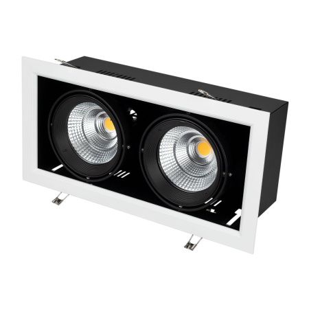 Arlight 028863 Светильник CL-KARDAN-S375x190-2x25W Warm3000 (WH-BK, 30 deg) (Arlight, IP20 Металл, 3 года)