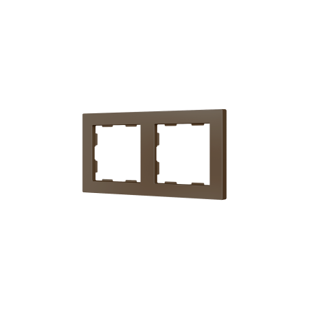Zennio 980000203 ZS55, Рамка на 2 секции, Мокко