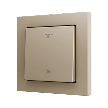 Zennio ZS551PB2CC ZS55, Простая мягкая кнопка для 2 бинарных входов 55x55 мм – Шампанское – На заказ