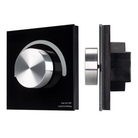 Arlight 033753 Панель SMART-P1-DIM-G-IN Black (3V, Rotary, 2.4G) (Arlight, IP20 Пластик, 5 лет)